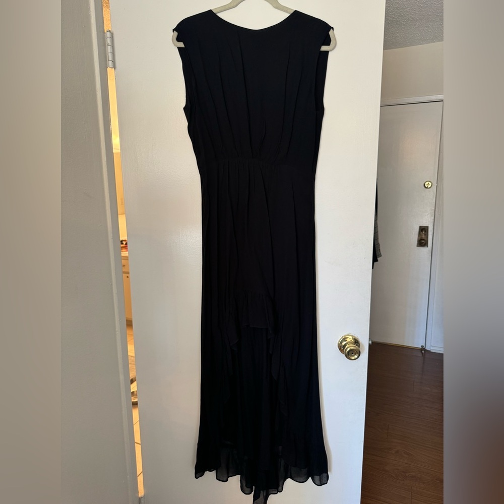 Black The Kooples Long Draped Dress Size 2